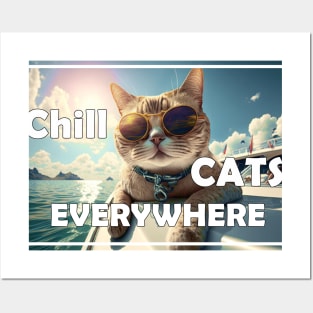 Chill Cats Everywhere Posters and Art